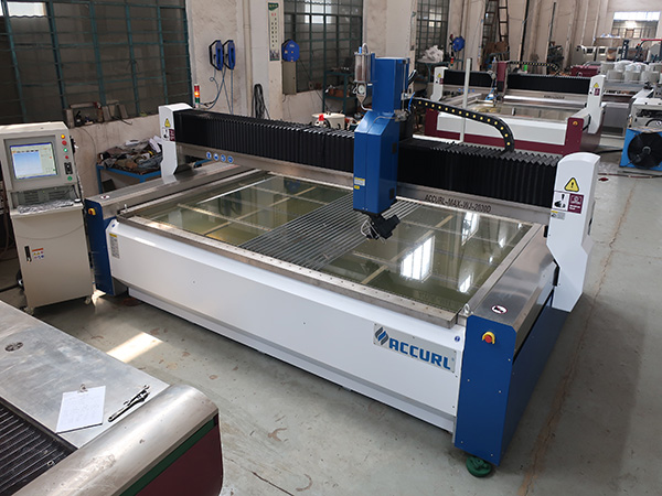 2000*1500mm 380 mpa abrasive tempered and laminated glass high pressure CNC water jet cutting machine