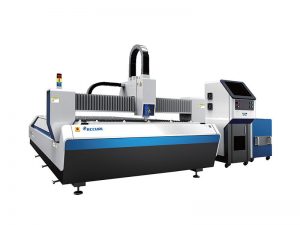 full closed fiber laser cutting system with exchangable table